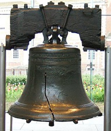 The cracked Liberty Bell